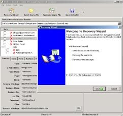 Address Book Recovery Screenshot